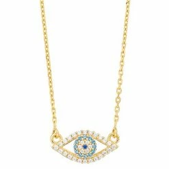 Best deal 😍 Unbranded Sterling Silver Cubic Zirconia Evil Eye Necklace 👏