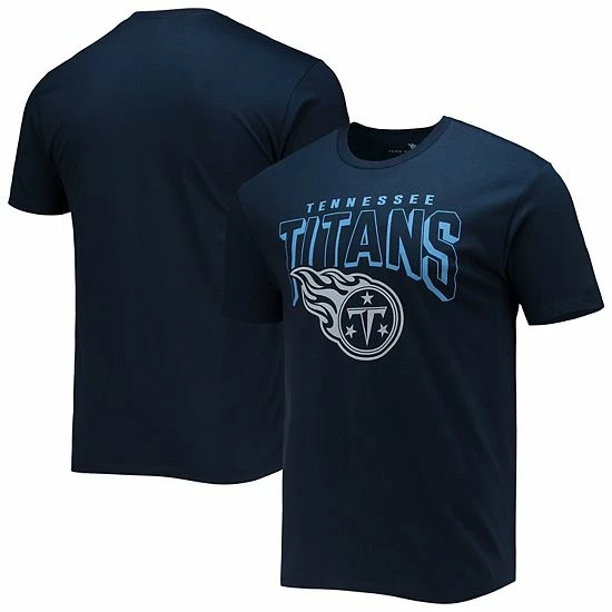 Promo 🛒 Unbranded Men's Junk Food Navy Tennessee Titans Bold Logo T-Shirt 🤩