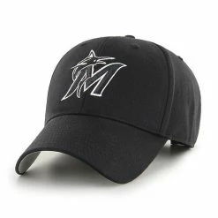 Outlet 💯 Unbranded Men's '47 Black Miami Marlins All-Star Adjustable Hat 🤩