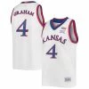 Coupon 👏 Unbranded Men's Original Retro Brand Devonte' Graham White Kansas Jayhawks Commemorative Classic 🏀 Basketball Jersey 🌟