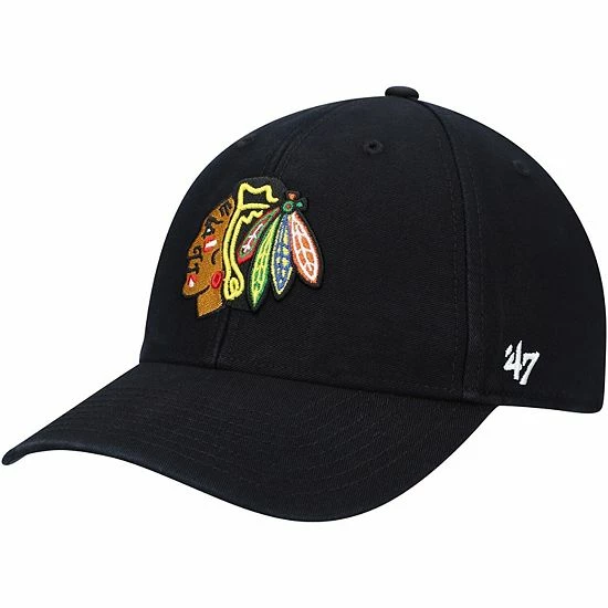 Outlet โจ Unbranded Men's '47 Black Chicago Blackhawks Legend MVP Adjustable Hat ๐ - Image 2