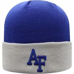Top 10 ✔️ Unbranded Men's Top Of The World Royal/Gray Air Force Falcons Core 2-Tone Cuffed Knit Hat 🥰