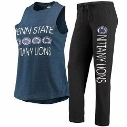 Best Pirce 👍 Unbranded 👩 Women's Concepts Sport Black/Navy Penn State Nittany Lions Tank Top & Pants Sleep Set ❤️