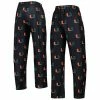 Discount 🛒 Unbranded Men's Concepts Sport Black Miami Hurricanes Logo Flagship Allover Print Pants 🥰