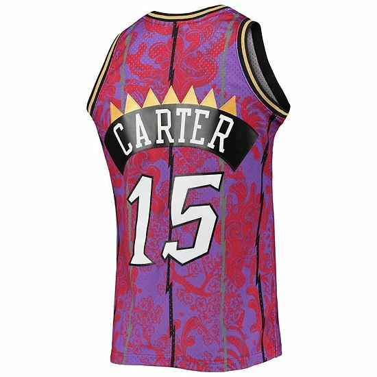 New 🛒 Unbranded Men's Mitchell & Ness Vince Carter Purple Toronto Raptors Hardwood Classics 1998-99 Lunar New Year Swingman Jersey 😍 - Image 4