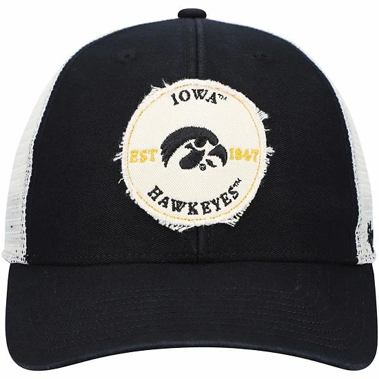 Outlet π Unbranded Men's '47 Black Iowa Hawkeyes Howell MVP Trucker Snapback Hat π - Image 3