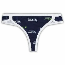 Best Sale 🔥 Unbranded 👩 Women's Concepts Sport College Navy/White Seattle Seahawks Breakthrough Knit Thong 💯
