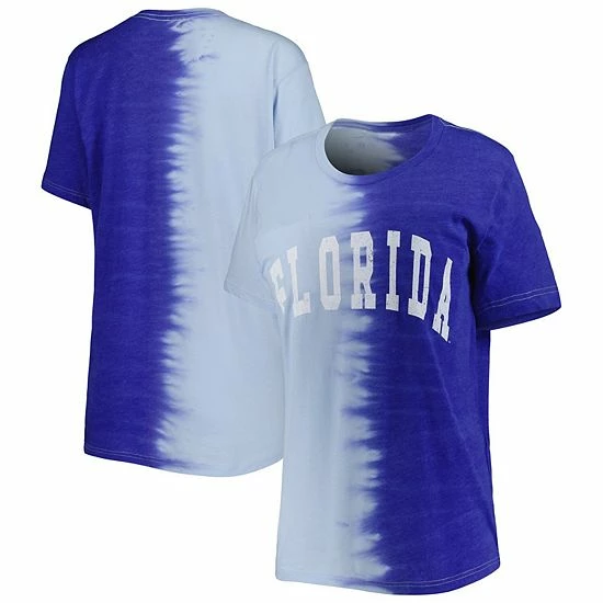 Hot Sale ๐ Unbranded ๐ฉ Women's Gameday Couture Royal Florida Gators Find Your Groove Split-Dye T-Shirt ๐
