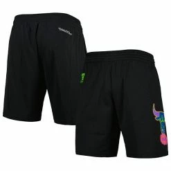 Brand new ✔️ Unbranded Men's Mitchell & Ness Black Chicago Bulls Hardwood Classics Color Bomb Energy Shorts 🤩