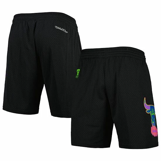Brand new ✔️ Unbranded Men's Mitchell & Ness Black Chicago Bulls Hardwood Classics Color Bomb Energy Shorts 🤩