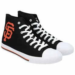 Outlet 💯 Unbranded Men's FOCO San Francisco Giants Big Logo High Top Canvas 👞 Shoes 🛒