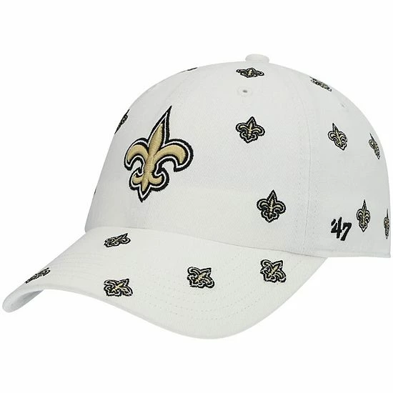 Wholesale ✔️ Unbranded 👩 Women's '47 White New Orleans Saints Confetti Clean Up Adjustable Hat 🥰