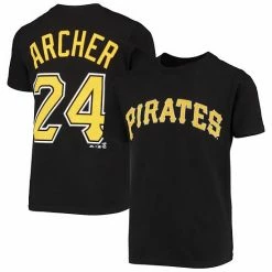 Top 10 🎁 Unbranded Youth Chris Archer Black Pittsburgh Pirates Name & Number Team T-Shirt ❤️