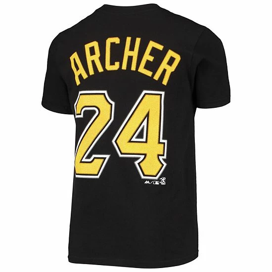 Top 10 🎁 Unbranded Youth Chris Archer Black Pittsburgh Pirates Name & Number Team T-Shirt ❤️ - Image 3
