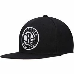 Deals 💯 Unbranded Men's Mitchell & Ness Black/Pink Brooklyn Nets Santa Ana Under Prime Snapback Hat 🤩