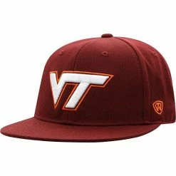 Hot Sale 👍 Unbranded Men's Top Of The World Maroon Virginia Tech Hokies Team Color Fitted Hat 🔥