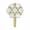 Coupon 🥰 Unbranded 14k Gold Cubic Zirconia Flower Nose Stud 💯
