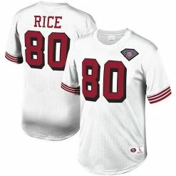 Buy ⌛ Unbranded Men's Mitchell & Ness Jerry Rice White San Francisco 49ers Retired Player Name & Number Mesh Top 👍