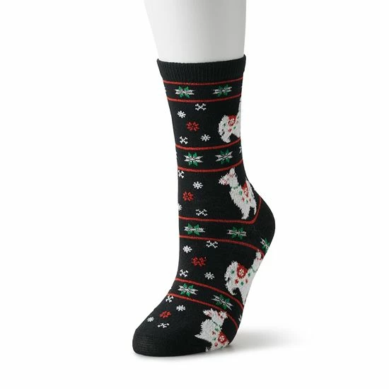 Hot Sale ✔️ Unbranded 👩 Women's Holiday Novelty Crew 🧦 Socks Gray Heather 🤩 - Image 17