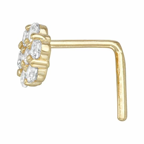 Coupon ๐ฅฐ Unbranded 14k Gold Cubic Zirconia Flower Nose Stud ๐ฏ - Image 2