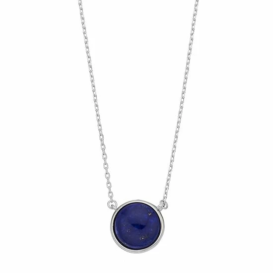 Deals 👍 Unbranded Sterling Silver Lapis Lazuli Cabochon Necklace 😉