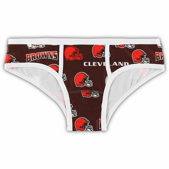 Best Sale ⭐ Unbranded 👩 Women's Concepts Sport Brown Cleveland Browns Breakthrough Allover Print Knit Panties 🎉