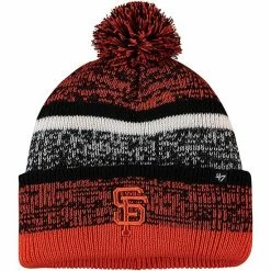 Buy 😀 Unbranded Men's '47 Orange San Francisco Giants Northward Cuffed Knit Hat With Pom 💯