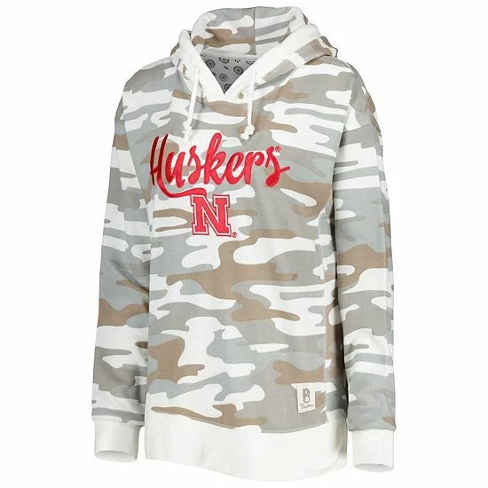 Cheapest ๐ Unbranded ๐ฉ Women's Pressbox Camo Nebraska Huskers San Pablo Pullover Hoodie ๐คฉ - Image 3