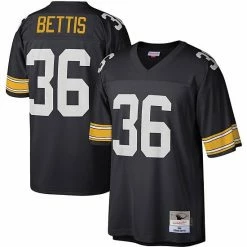 Promo 🥰 Unbranded Men's Mitchell & Ness Jerome Bettis Black Pittsburgh Steelers Legacy Replica Jersey ⭐