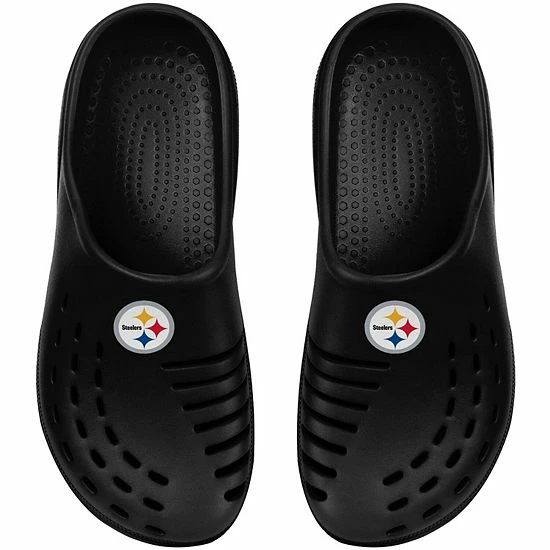 Cheapest 👏 Unbranded Youth FOCO Black Pittsburgh Steelers Sunny Day Clogs ⭐ - Image 2
