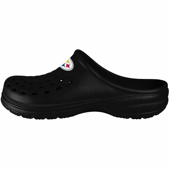 Cheapest 👏 Unbranded Youth FOCO Black Pittsburgh Steelers Sunny Day Clogs ⭐ - Image 3