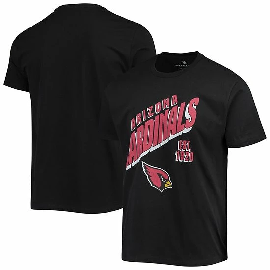 Cheapest 😀 Unbranded Men's Junk Food Black Arizona Cardinals Slant T-Shirt 🌟 - Image 2