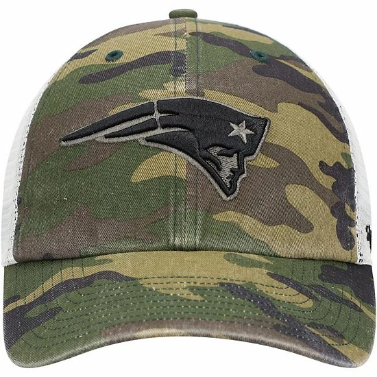 New ๐ Unbranded Men's '47 Camo New England Patriots Branson Clean Up Trucker Hat ๐ - Image 3