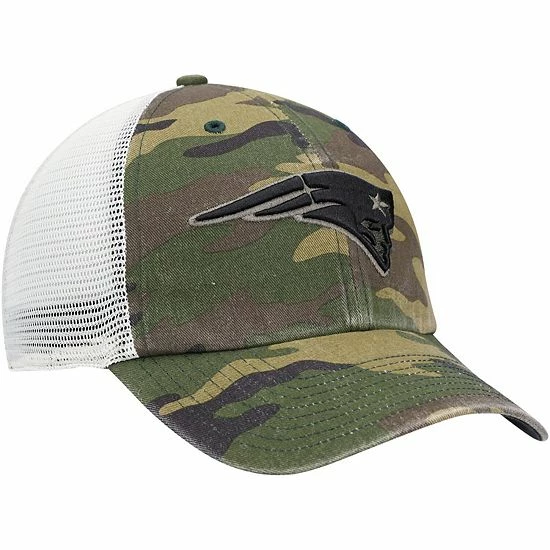 New ๐ Unbranded Men's '47 Camo New England Patriots Branson Clean Up Trucker Hat ๐ - Image 4