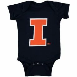 Flash Sale 😀 Unbranded Infant Navy Illinois Fighting Illini Big Logo Bodysuit 😍