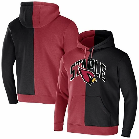 Hot Sale ✨ Unbranded Men's NFL X Staple Cardinal Arizona Cardinals Split Logo Pullover Hoodie ✨ - Image 2