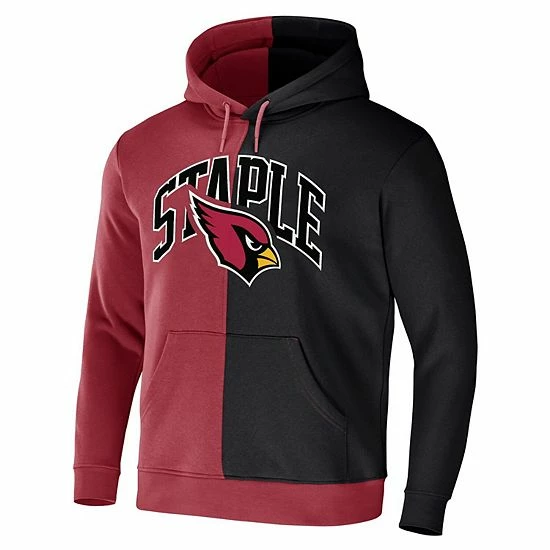 Hot Sale ✨ Unbranded Men's NFL X Staple Cardinal Arizona Cardinals Split Logo Pullover Hoodie ✨ - Image 3
