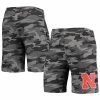 Best deal 🧨 Unbranded Men's Concepts Sport Charcoal/Gray Nebraska Huskers Camo Backup Terry Jam Lounge Shorts 😍