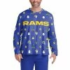 Promo ⌛ Unbranded Men's FOCO Royal Los Angeles Rams Ugly Sweater Long Sleeve T-Shirt 🎉