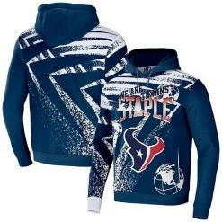 Cheap 💯 Unbranded Men's NFL X Staple Navy Houston Texans All Over Print Pullover Hoodie ⌛
