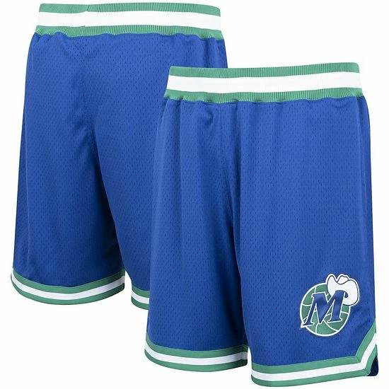 Outlet 👍 Unbranded Men's Mitchell & Ness Blue Dallas Mavericks 1998/99 Hardwood Classics Authentic Shorts 🔔