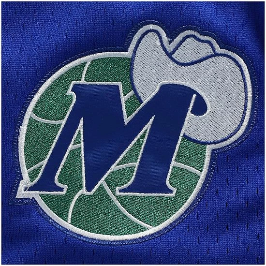 Outlet 👍 Unbranded Men's Mitchell & Ness Blue Dallas Mavericks 1998/99 Hardwood Classics Authentic Shorts 🔔 - Image 5