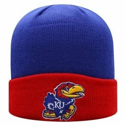 Best reviews of 🎁 Unbranded Men's Top Of The World Royal/Red Kansas Jayhawks Core 2-Tone Cuffed Knit Hat 🔔