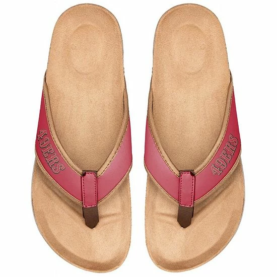 Cheap 💯 Unbranded Men's FOCO San Francisco 49ers Cork Flip Flops 🎁