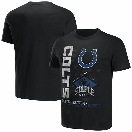Deals ๐ Unbranded Men's NFL X Staple Black Indianapolis Colts World Renowned T-Shirt ๐งจ