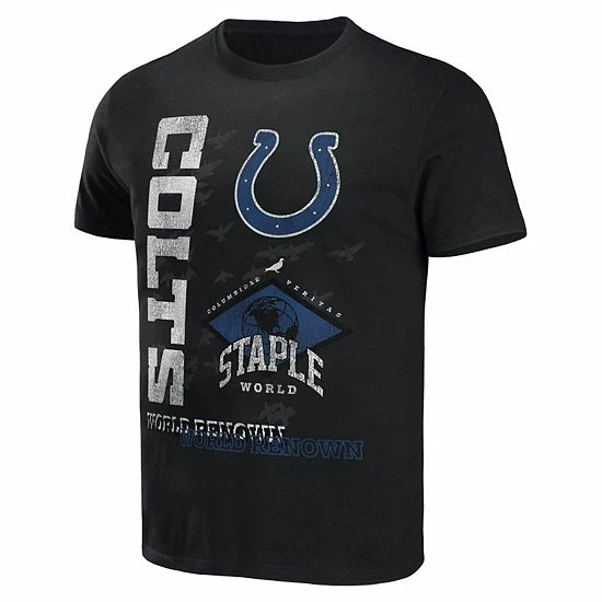 Deals ๐ Unbranded Men's NFL X Staple Black Indianapolis Colts World Renowned T-Shirt ๐งจ - Image 3