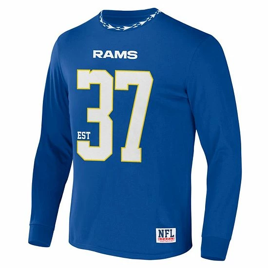 Hot Sale ✨ Unbranded Men's NFL X Staple Royal Los Angeles Rams Core Team Long Sleeve T-Shirt 😍 - Image 3