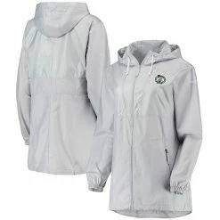 Coupon 😍 Unbranded 👩 Women's Columbia Gray Boston Celtics Flashback Full-Zip Jacket ⌛