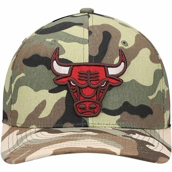 Outlet ๐คฉ Unbranded Men's Mitchell & Ness Camo Chicago Bulls Woodland Desert Snapback Hat ๐ - Image 3
