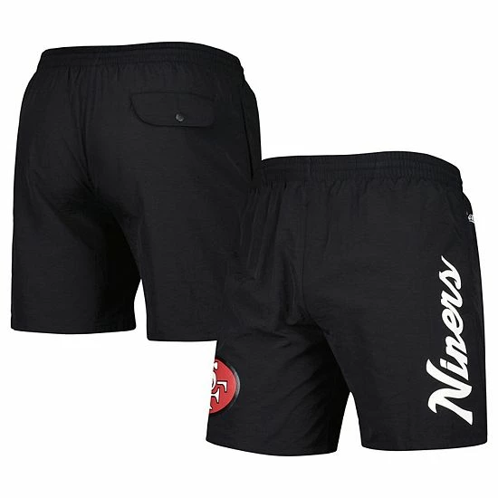 Promo 🔥 Unbranded Men's Mitchell & Ness Black Team Essentials Nylon Shorts ✔️